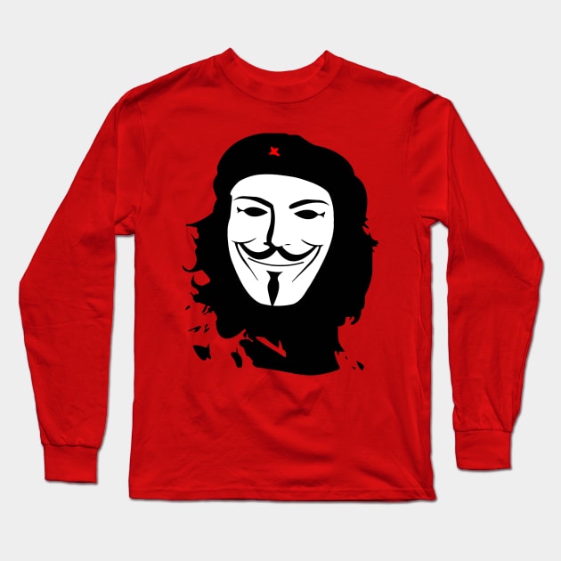 Anonymous guevara Long Sleeve T-Shirt by karlangas